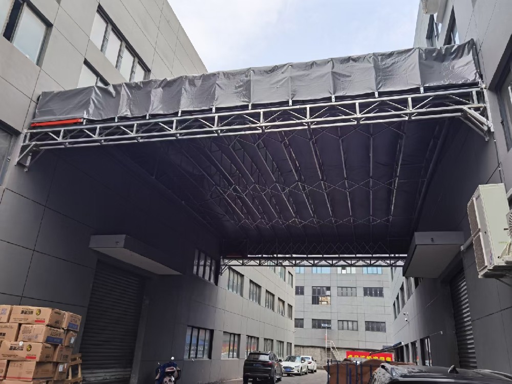 戶外可移(yí)動雨棚 大型倉庫伸縮推拉棚 可按需定製